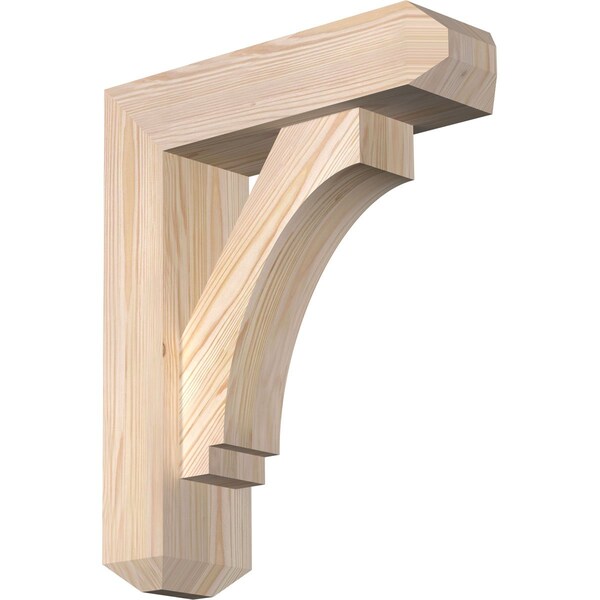 Ekena Millwork Imperial Craftsman Smooth Bracket w/ Offset Brace, Douglas Fir, 5 1/2"W x 18"D x 22"H BKT0604X18X22IMP04SDF - main